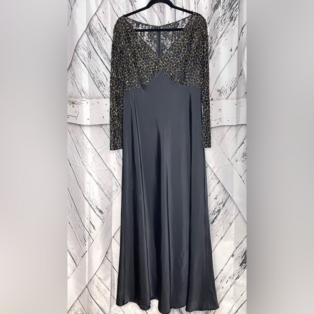 Daymor Couture Black Beaded Formal Evening Gown 14